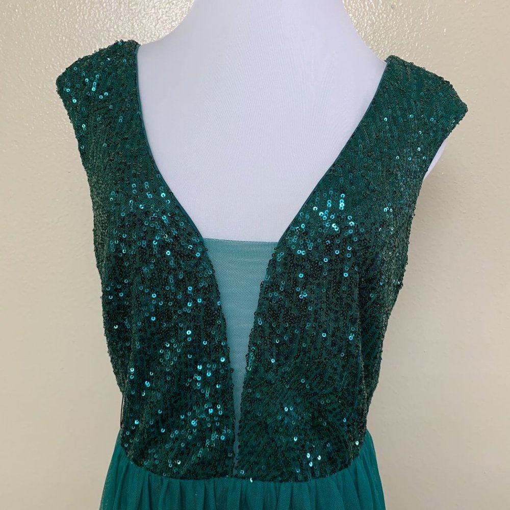 Ever-Pretty A-Line Sequins Patchwork Long Evening… - image 4